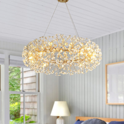 Firmina 12 - Light Dimmable Wagon Wheel Chandelier
