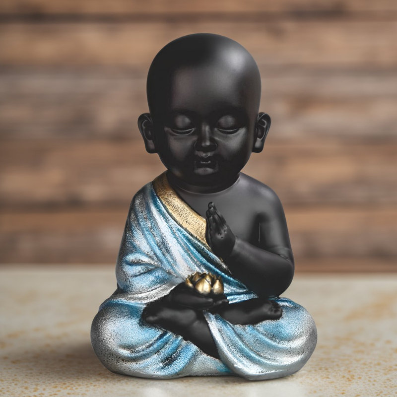 8"H Monk Praying Figurine