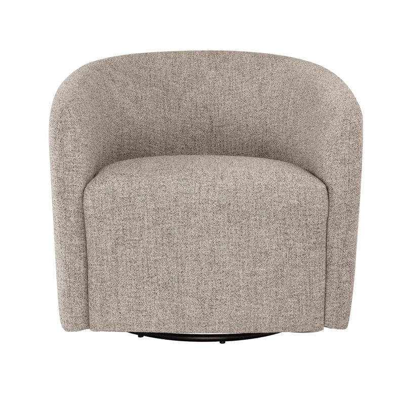  Nora Upholstered Swivel Accent Chair - Midtone Gray Fabric, Midtone Gray