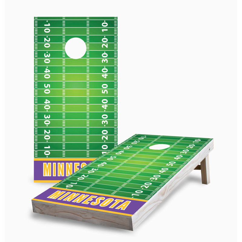 Ensemble de jeu Minnesota Football V3 2x4 Cornhole | Comprend (2) planches (8) sacs et accessoires optionnels