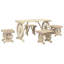 4 - Person Wood Patio Dining Set with Rectangular Table-614097839