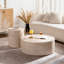 Table de bout ronde avec motif Mars pour le salon, table d'appoint tambour moderne pour petits espaces, table de chevet pour la chambre à coucher, assemblage sans besoin (motif Mars)
