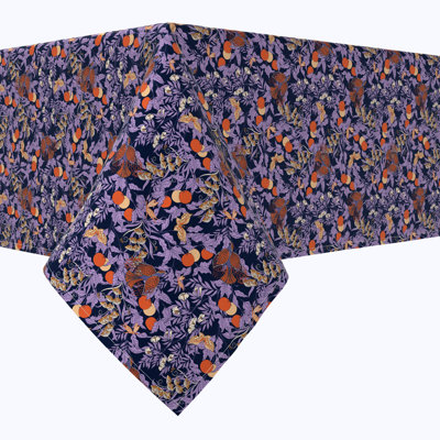  Square Tablecloth, 100% Cotton, Floral 36