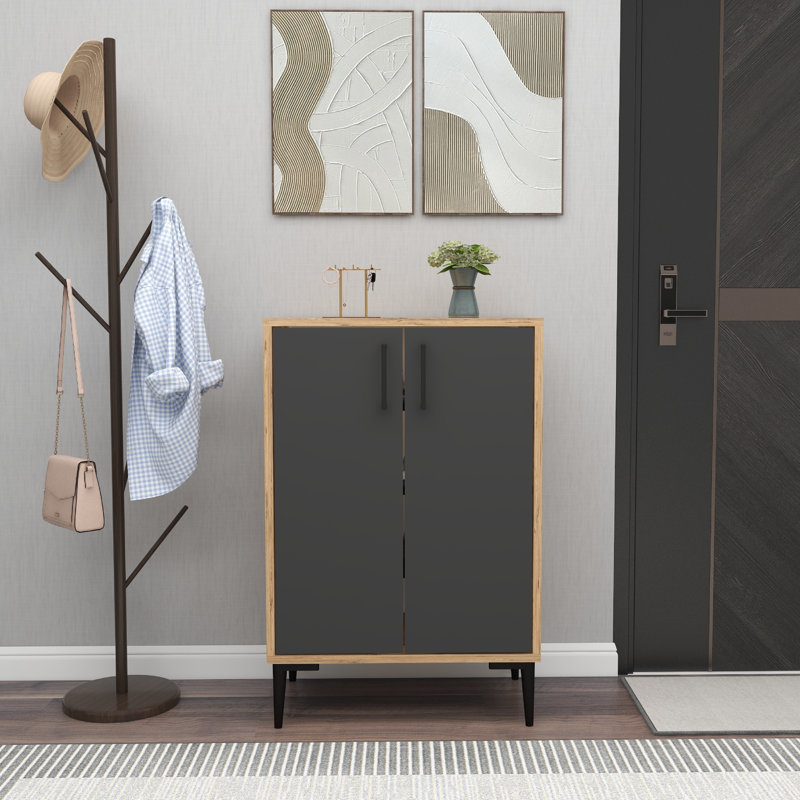 Shoe Storage Cabinet Ruby , Atlantic Pine/Anthracite