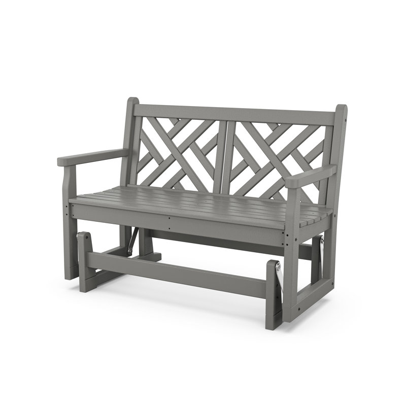 Fauteuil oscillant 48 po POLYWOOD Chippendale, Gris ardoise
