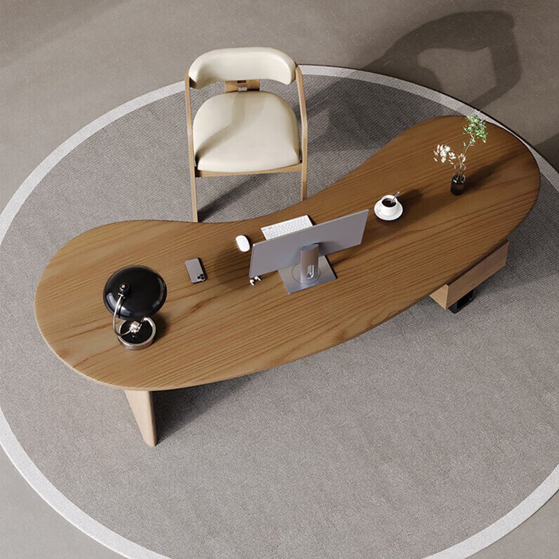 Bureau de style moderne et minimaliste, H 29,53 po x l 62,99 po x P 30,31 po, Brun