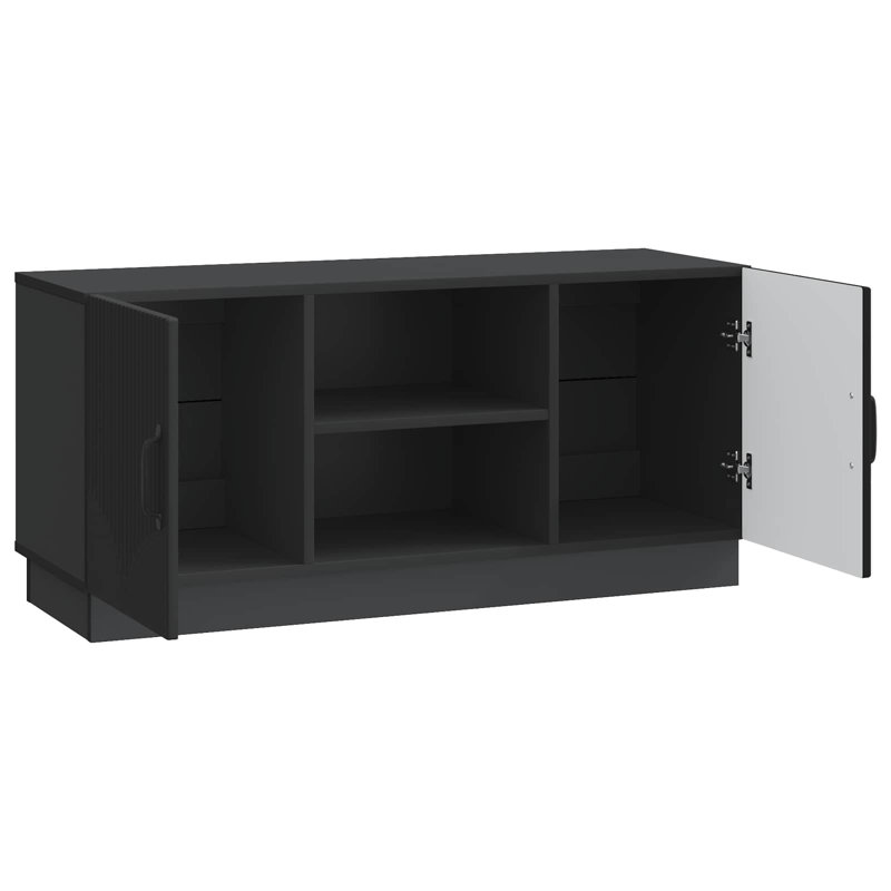 Unfinished TV Stand, 47cm H x 102cm L x 34.5cm W, Black