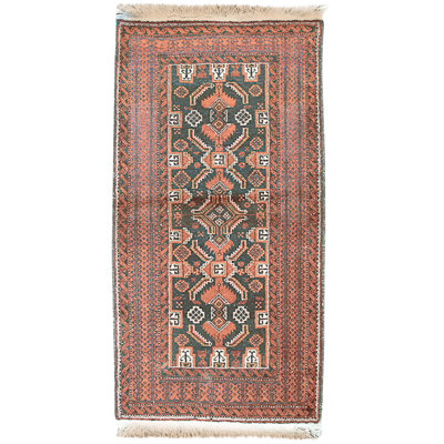 Hand Knotted Wool Area Rug in Multi