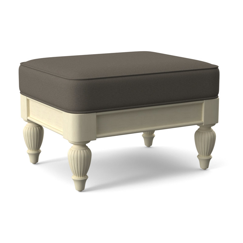 Grand View Ottoman, Bisque Finish, Gray Sugar Performance; 0863-84