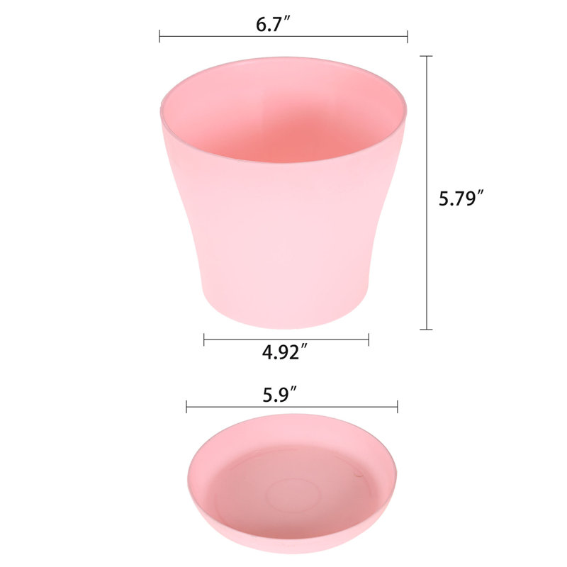  8 pots de fleurs moyens en plastique à couvercle ouvert de 5,5 pouces (taille moyenne) en 8 couleurs