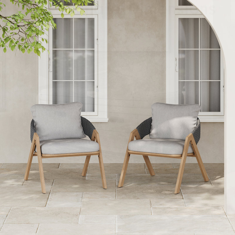 Ensemble de chaises de patio confortables avec coussins rembourrés pour se détendre et recevoir avec style