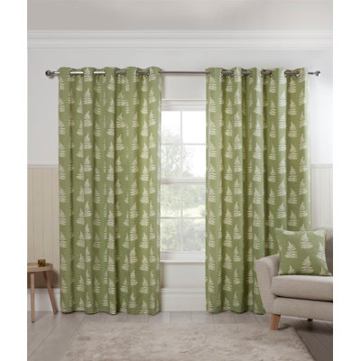 Jevin Cotton Blend Room Darkening Curtain Pair