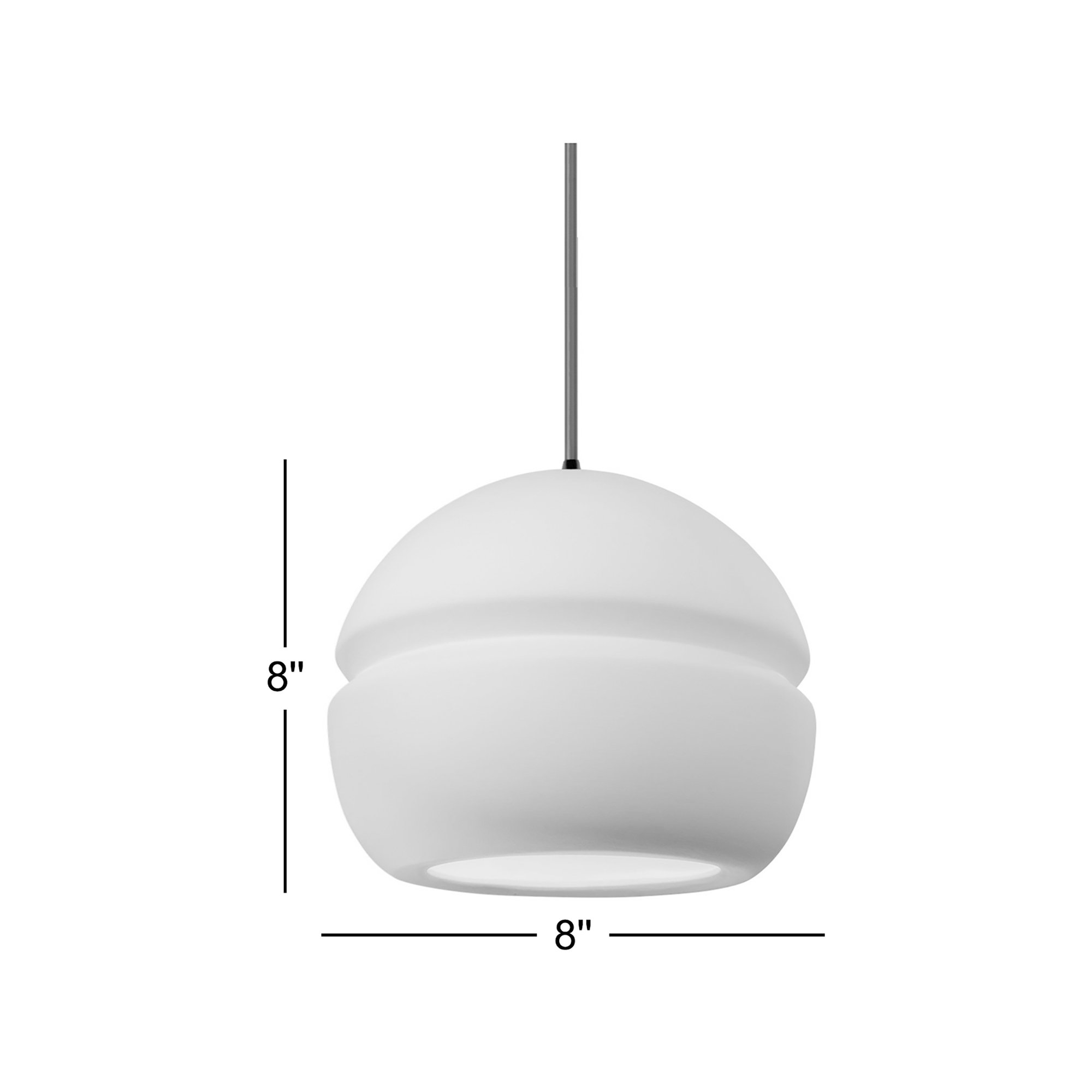 Logan 1 - Light Single Globe Pendant, Dark Bronze, Bisque