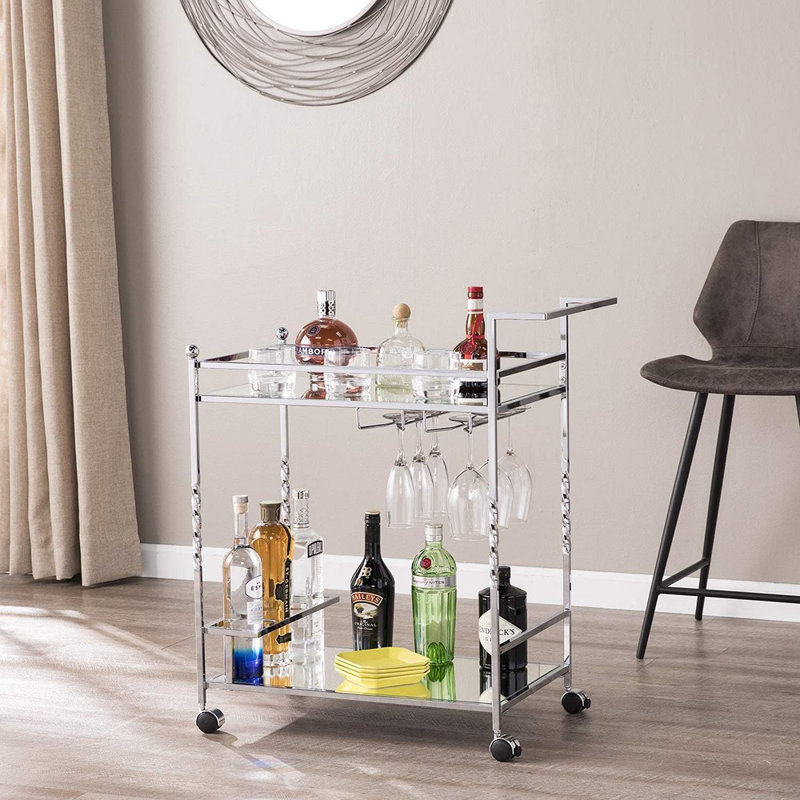 Chariot-bar Furniture Ivers, argent