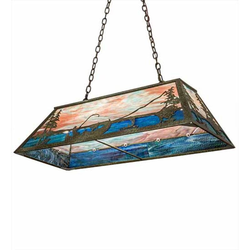 Trout And Fisherman 6 - Light Pendant
