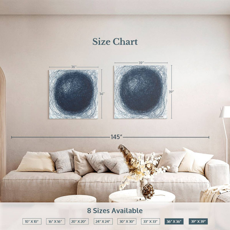 Avery Blue Sphere, 36" H x 36" W
