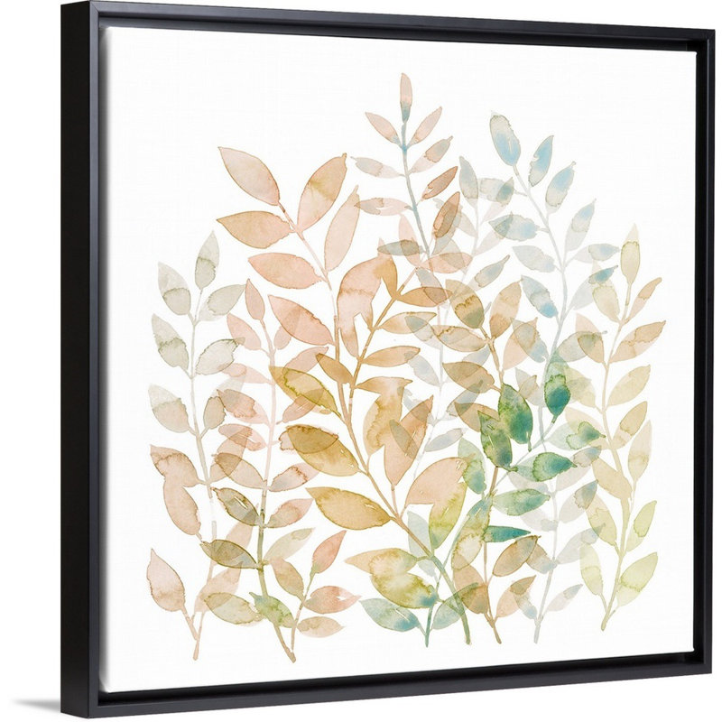 Art mural sur toile Entwined II, Toile avec cadre noir, H 38 po x l 38 po