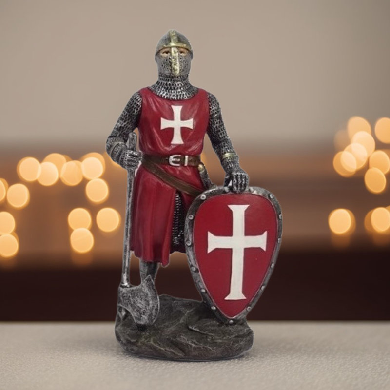 Figurine croisée 7 "avec hache et bouclier H 7"