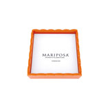 Orange Scallop Napkin Box with Insert