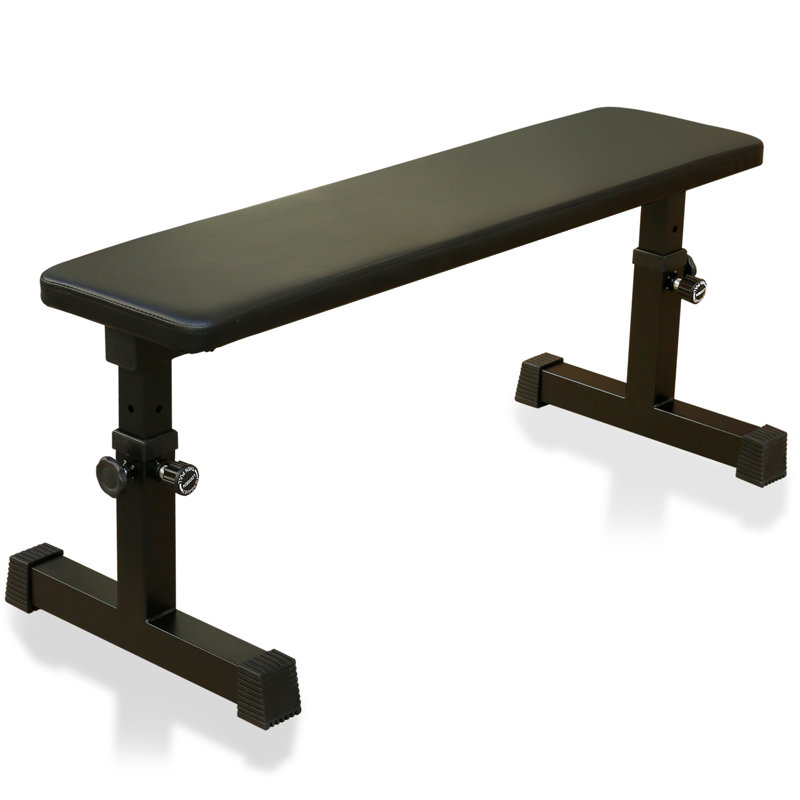 THE Flat Weight Bench For Strength Training W/ 5-Level Adjustable Height, Back