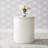 Bettee Drum End Table w/ Storage  - White-634664733
