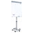 Adjustable Height Magnetic Mobile Whiteboard and Flipchart Easel