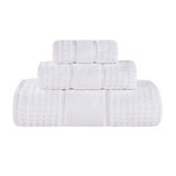 Ensemble de serviettes en coton gaufré Hisela Zero Twist