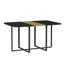 Table de cuisine multifonctionnelle - Bureau en panneau de fibres à densité moyenne imperméable avec bande en bois naturel et base en métal robuste pour manger et travailler