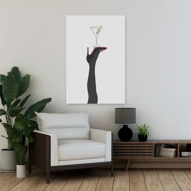 Art mural moderne Martini, H 36 po x l 24 po