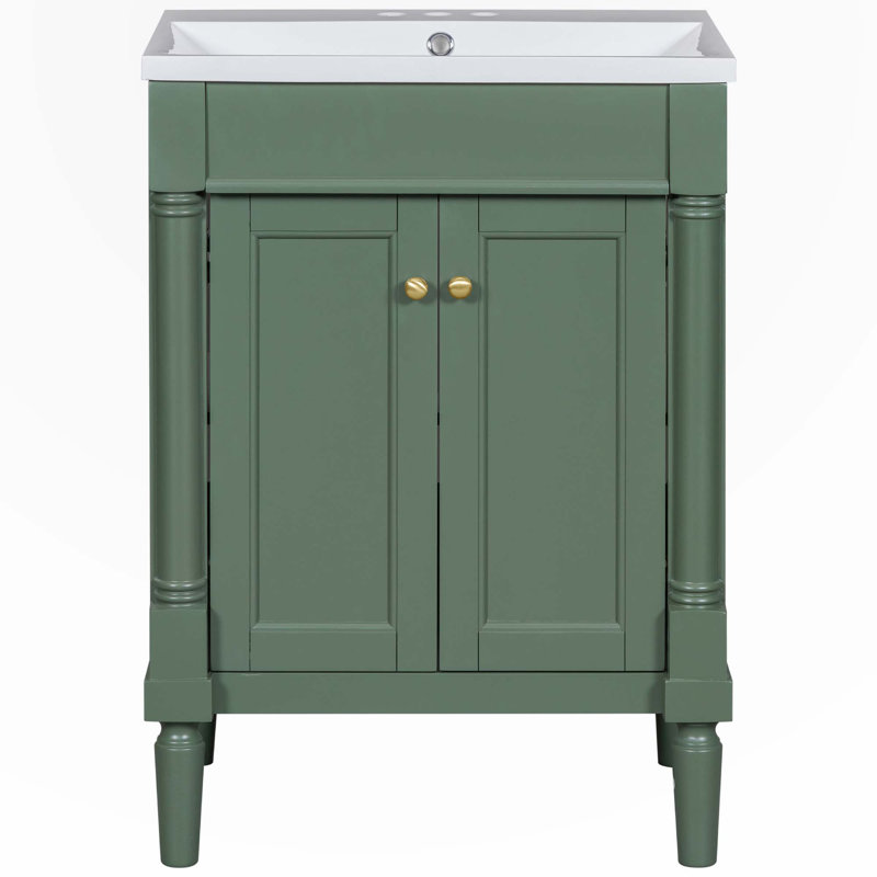 Meuble-lavabo pour salle de bain, Argent argent, Gris