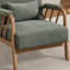 Fauteuil d'appoint rembourré moderne en bois massif de 27,17 po de largeur avec coussin supplémentaire-637253029