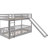 Gray Twin Over Bunk Bed With Flexible And Slide - Bedroom First In Add Fun &-782197256