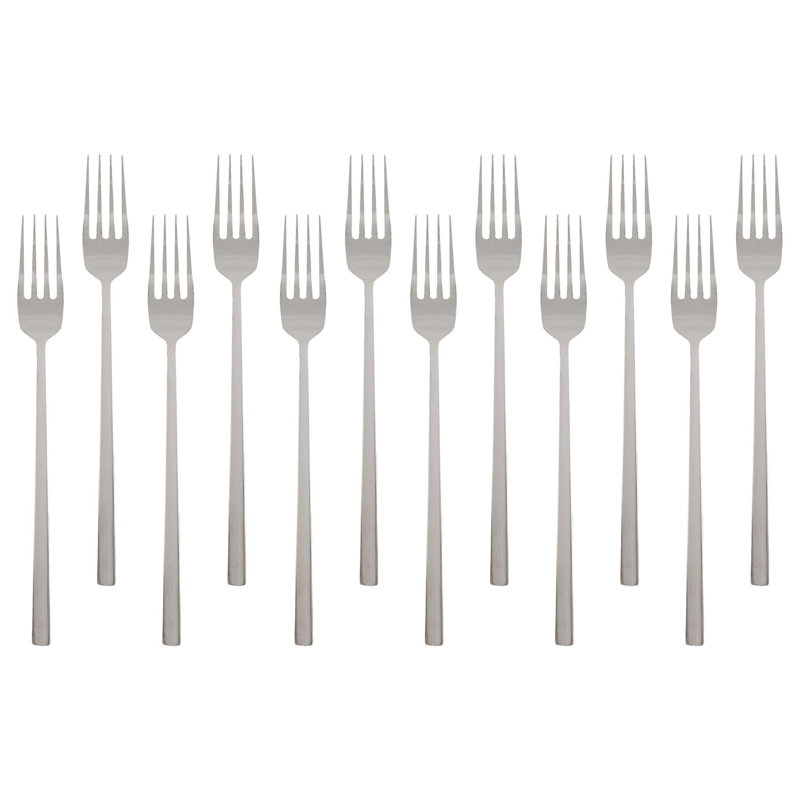 Stainless Steel Cake Forks - 15cm - Pack of 12, Silver