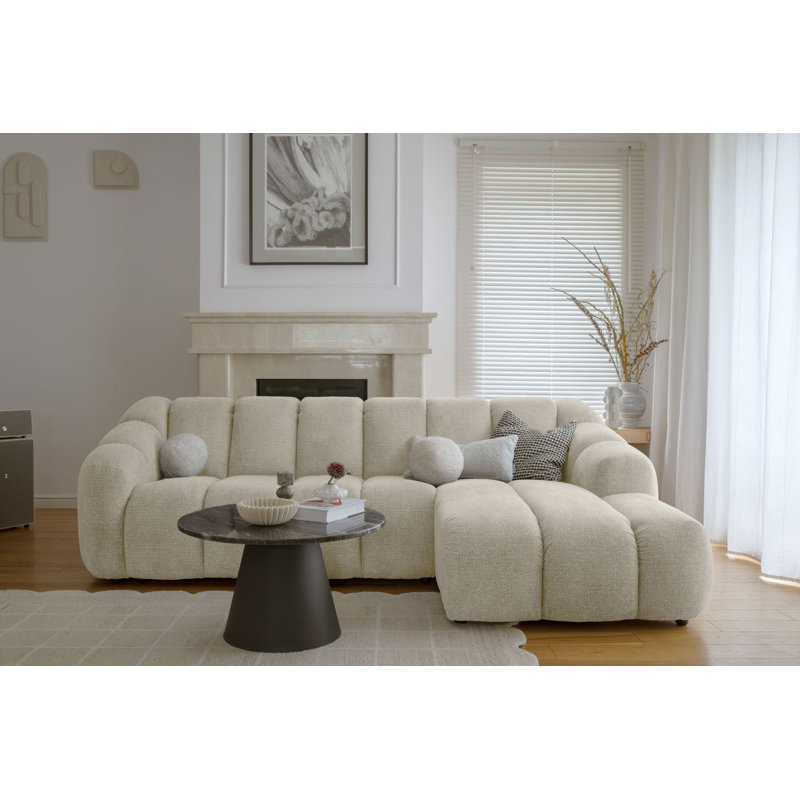 Shell Corner Sofa , Beige, 4, Right Hand Facing