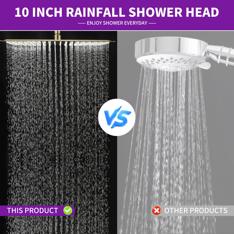 Rain Rain Shower Head 2.5 GPM GPM, Matte Black