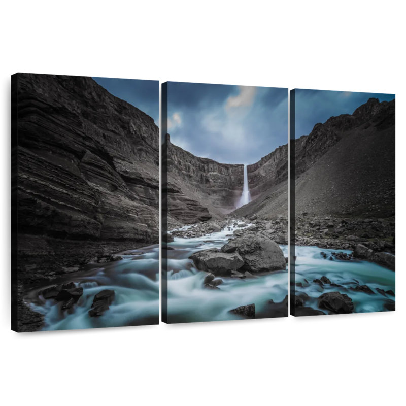 Alvord Hengifoss Waterfall, 24" H x 38" W