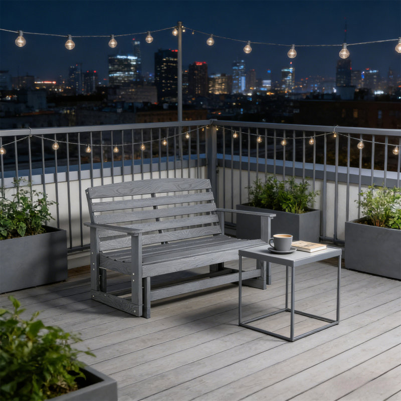 Patio Bench (Only Including Patio Dining Chair), Gray