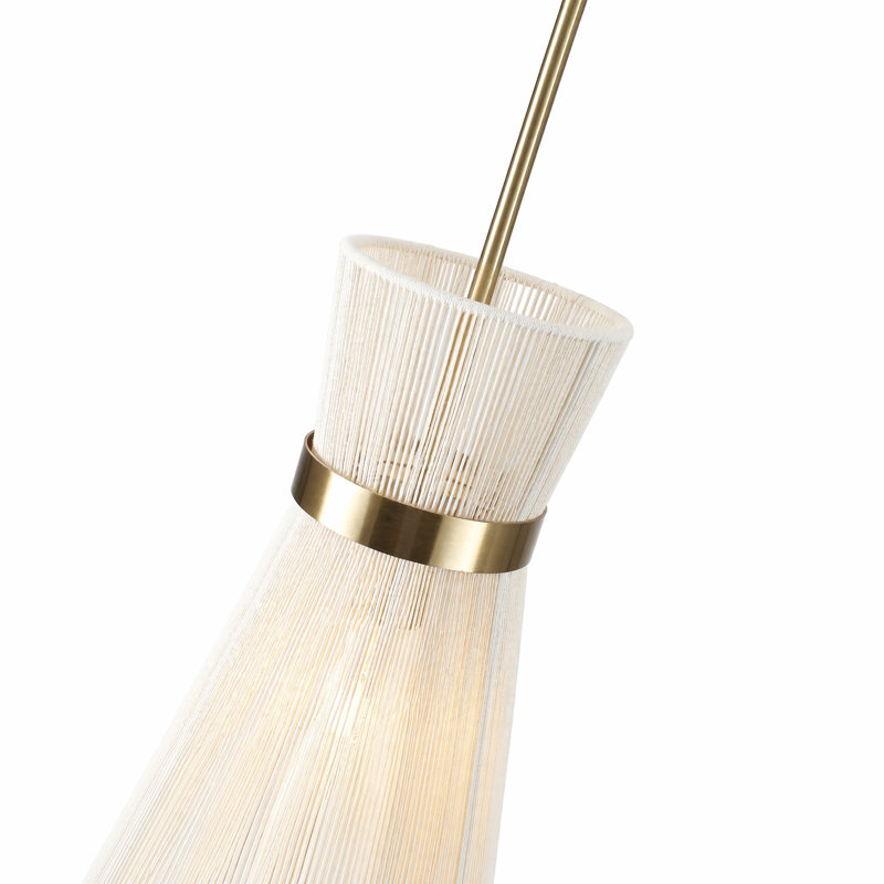 Luminaire suspendu en sablier 1 lumière, Brushed Gold
