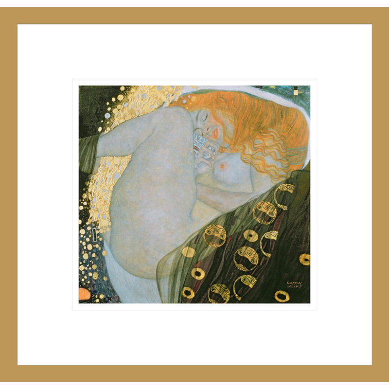 «Danae» par Gustav Klimt, impression giclée encadrée, H 13,75 po x l 14,25 po