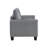 Upholstered Rolled Arm Loveseat Grey