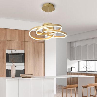 Lustre géométrique à 3 lumières DEL Beacan