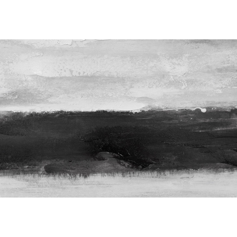 Large Black and White Abstract Canvas Wall Art