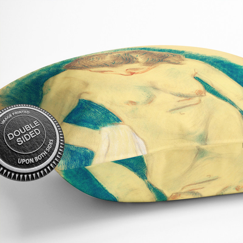 Seated Nude Square Throw Cushion, 55cm H x 55cm W x 20cm D