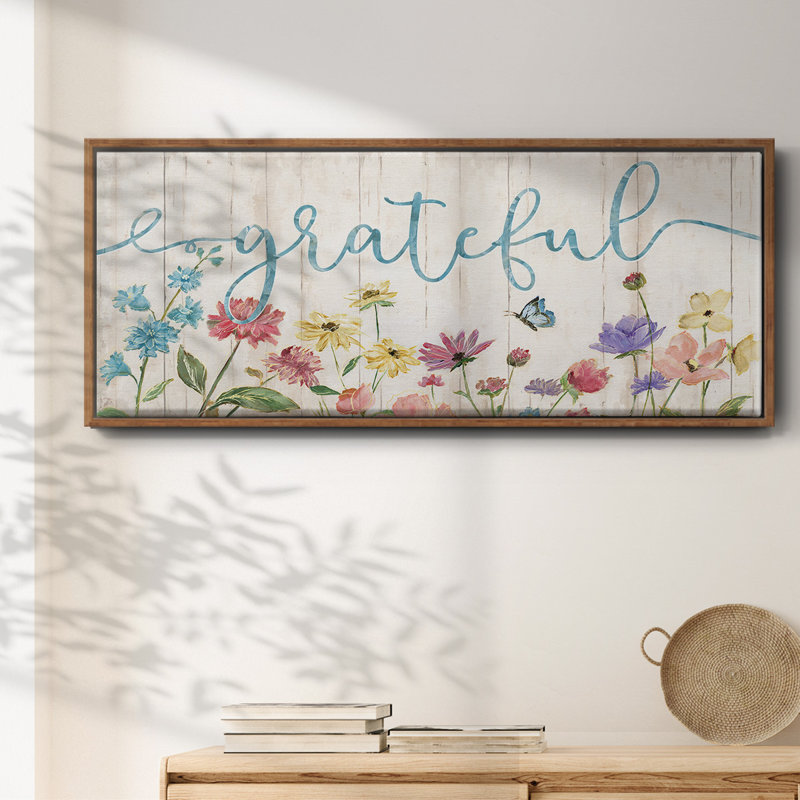Grateful Wildflowers - Toile encadrée, H 20 po x l 50 po