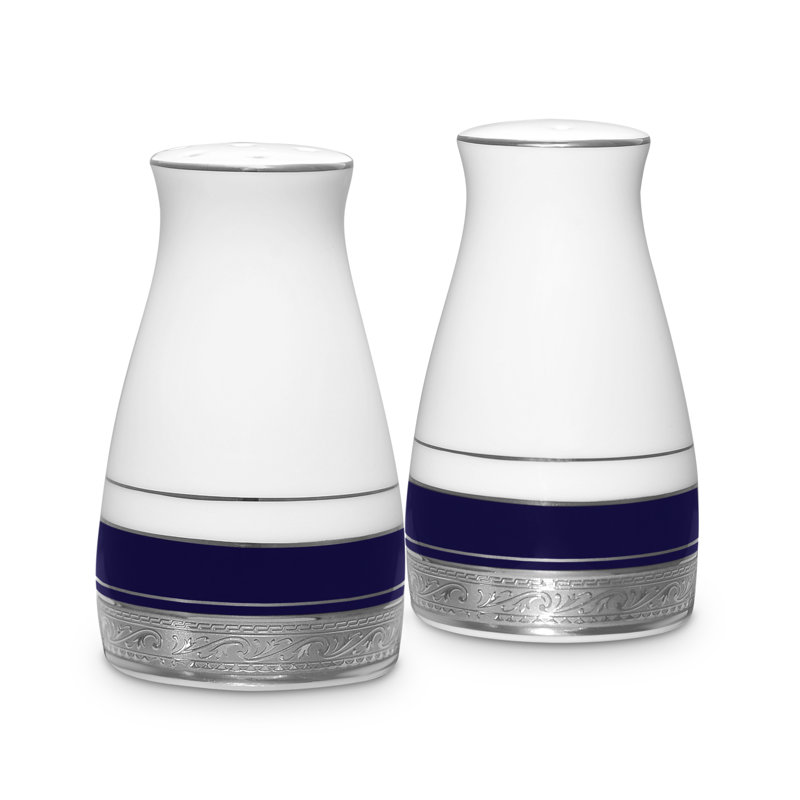Noritake Crestwood Cobalt Platinum 3.25" Salt & Pepper Set
