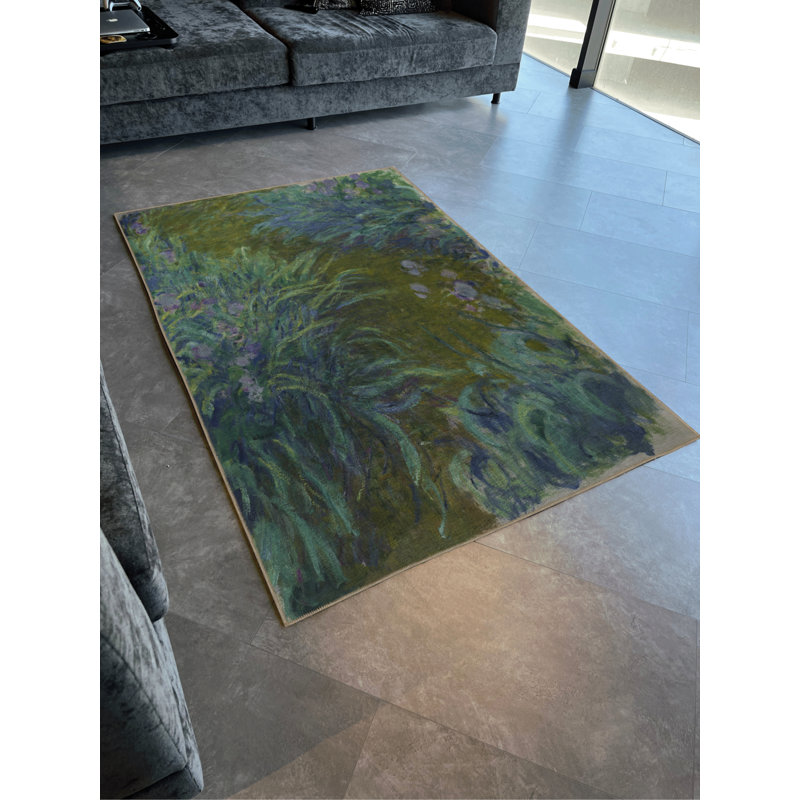 Waiel Floral Indoor / Outdoor Rug, Rectangle 4'4" x 6'3"