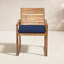 Venice Teak Patio Dining Armchair with Cushion-2076089610