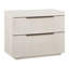 Quartz 34" Wide Mist Oak Nightstand with White Quartz Top and Electrical Outlets