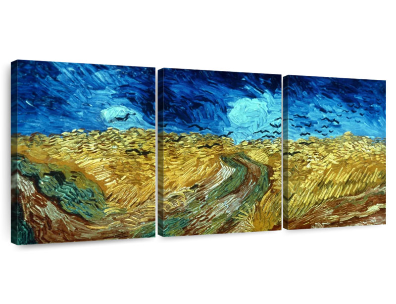 Avery Wheatfield With Crows 1890, 15" H x 32" W