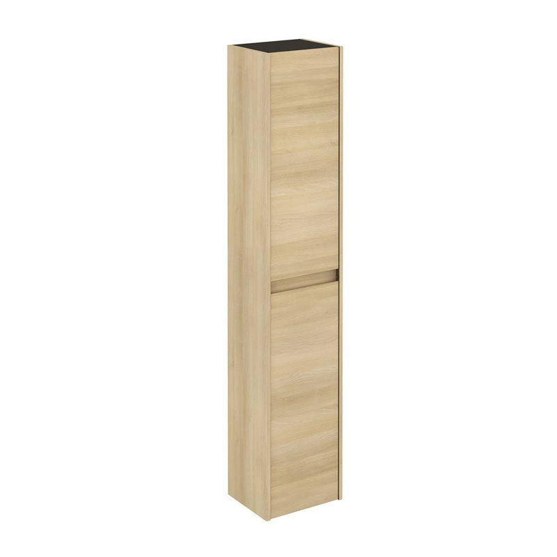 Ambra Nordic Oak 47.5'' Wall Mounted Double Vanity with Mirror